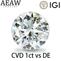 AEAW IGI Certificate Lab Grown Diamonds CVD HPHT Loose Diamond VS-VVS DE 0.5CT to 3CT 1