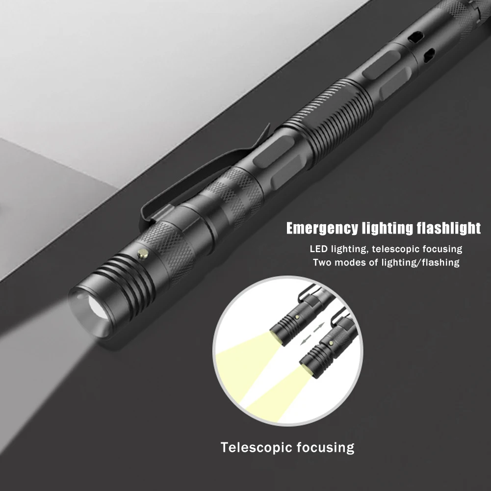 Multifunctional Tactical Pen with Flashlight and Breaker
