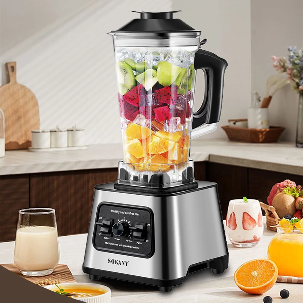 6000W Blender Smoothie Maker Table Blender with 2.5L Container Professional Mixer for Ice Nut Fruit food blender,commercial blender