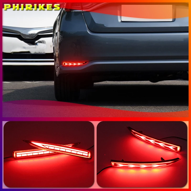 

2PCS For Toyota Corolla 2019 2020 Multi-function Car LED Rear Fog Lamp Bumper Light Brake Light Dynamic Turn Signal Reflector