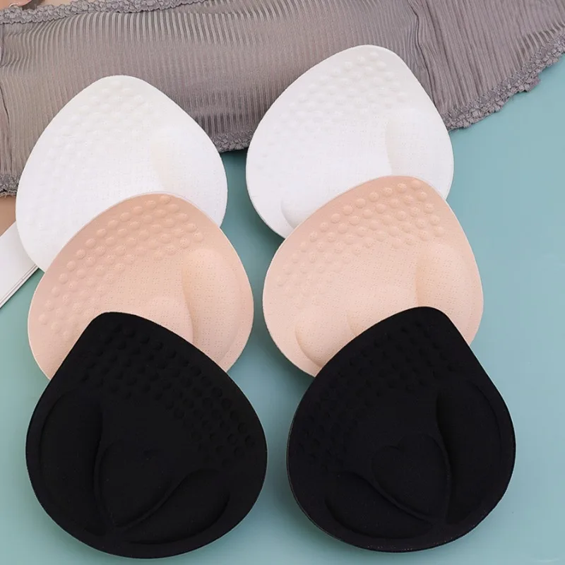 Women Soft Bra Pad Easy Clean Chest Cushion Female Gathering Breast Pads Summer Sweatproof Underwear Long Term Use Nipple Cover