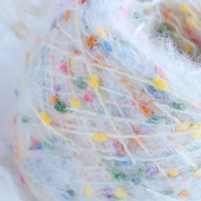 Rainbow Sugar Mohair Yarn Ball Without Tying Crochet, Hand Woven High-end Sweater, Scarf, Bag, Colorful Ball Thread 50g 4