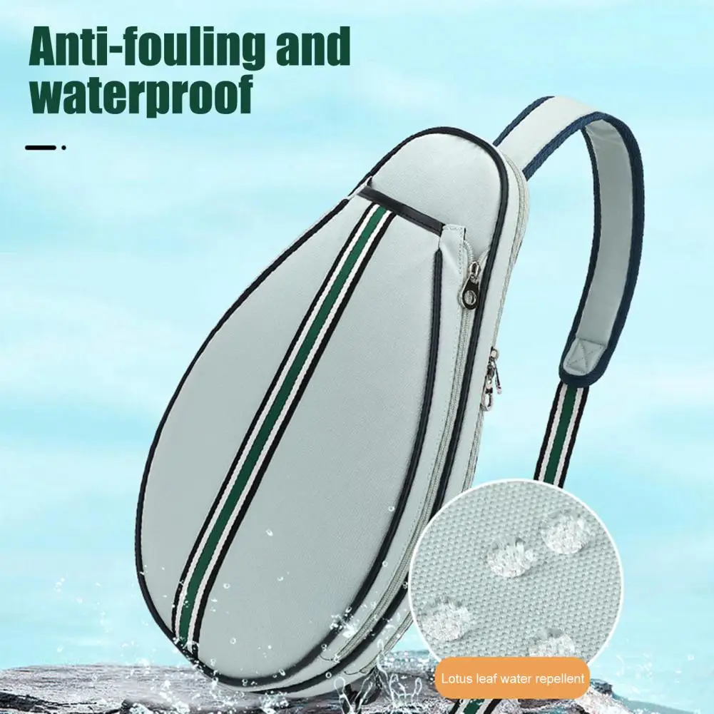 Tennis Bag Large Capacity Tennis Sling Backpack Waterproof Crossbody Racket Bag for Tennis Badminton Pickleball Rackets 2