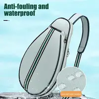 Tennis Bag Large Capacity Tennis Sling Backpack Waterproof Crossbody Racket Bag for Tennis Badminton Pickleball Rackets 2