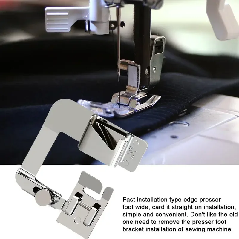 Domestic Foot Presser Sewing Machine Laminated Hem Feet Set for Brother Singer Janome Babylock Juki 3 Sizes 4