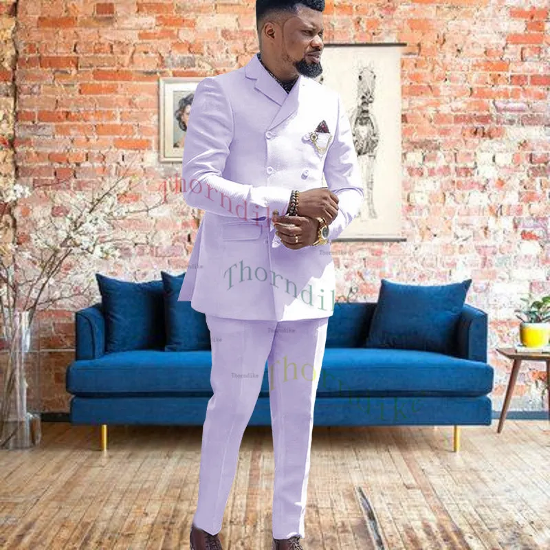 Thorndike Terno Masculino Slim Fit Blazers And Groom Suits For Men Boutique Fashion Wedding( Jacket+ Pants )