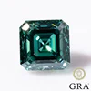 MOJY ViVid Blue Color Loose Moissanite Stone Asscher Cut 0.5~7.0ct Gemstones for Diamond Ring with GRA Certificate Precious Gems 3
