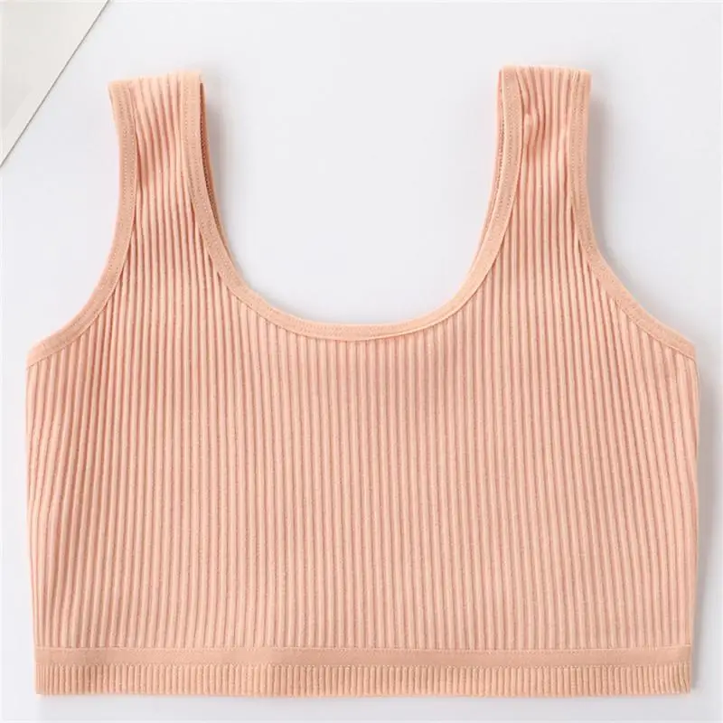 Girls Bras Age 8-16 Years Cotton Teens Girls Sponge Tank Top Teenage Girl Underwear Kids Vest Sports Top Comfotable Fitness Bras sports bra womens bras sports underwear crop tops gym top sports tank top gym tank top