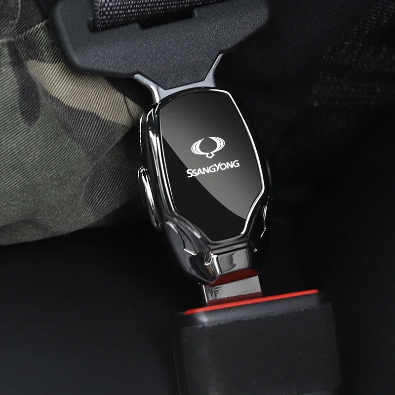 1pc Car Seat Belt Metal Jewelry Seat Belt Accessory Extender For Ssangyong Actyon 1 2 Chairman Istana Korando ck kj