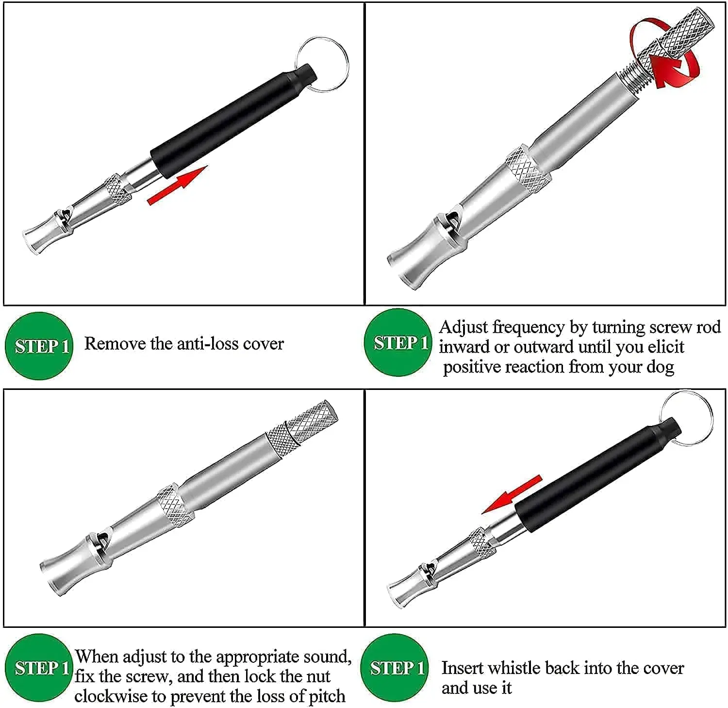 Dog Whistle Ultrasonic Stop Barking Recall Training