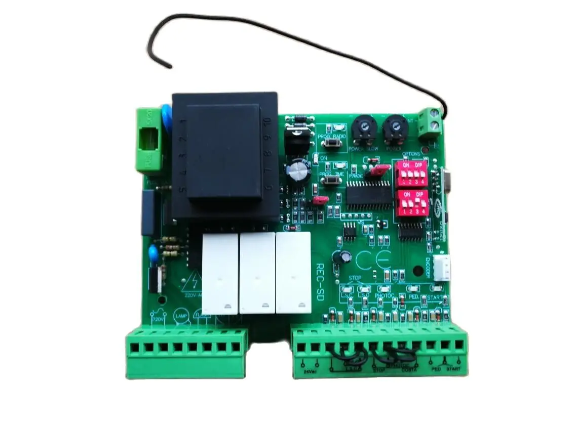 Poort Motor Controller Printplaat Elektronische Kaart Voor Schuifpoort Opener 220V Ac Model 433.92Mhz