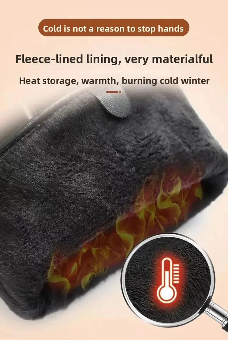Neue männer PU Handschuhe Winter Verdickte Warme Fahrt Handschuhe Leder Wasserdicht Winddicht Touch Screen Protector Warme Motorrad Handschuhe – Detail 4