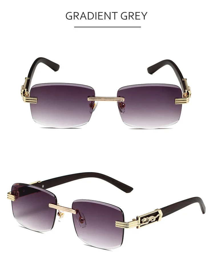 Diamond Cut Edge Sunglasses Vintage Men's Sunglasses Wood Style_voghion.com