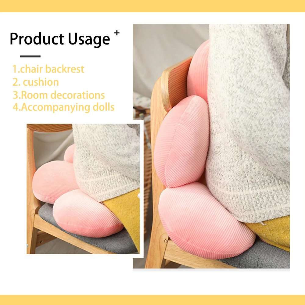 Daisy Sunflower Petal Pillow Cushion Chair Stuffed Plush Backrest Office Floor Ornament Decoration Dolls for Christmas Gift Toys 3
