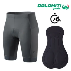 RION Men's Long - Distance Cycling Shorts with 3D Padding - EU Size - XXL (Grey Shorts 6H)