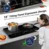 Double Induction Cooktop Burner with 240 Mins Timer, 1800w 2 Induction Burner with 10 Temperature 9 Power Settings, Porta 6