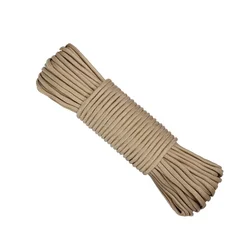Durable Multi - Functional Nylon Lanyard Rope - 15 Strand Core, 6mm, 10/30 Meters for Camping, DIY, and Outdoor Accessories (Khaki)