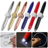 Metal Luminous Spinner LED Light Spinning Pens Release Pressure Student Gift Spinning Ballpoint Pen Twirling LED Rotating Toys 3