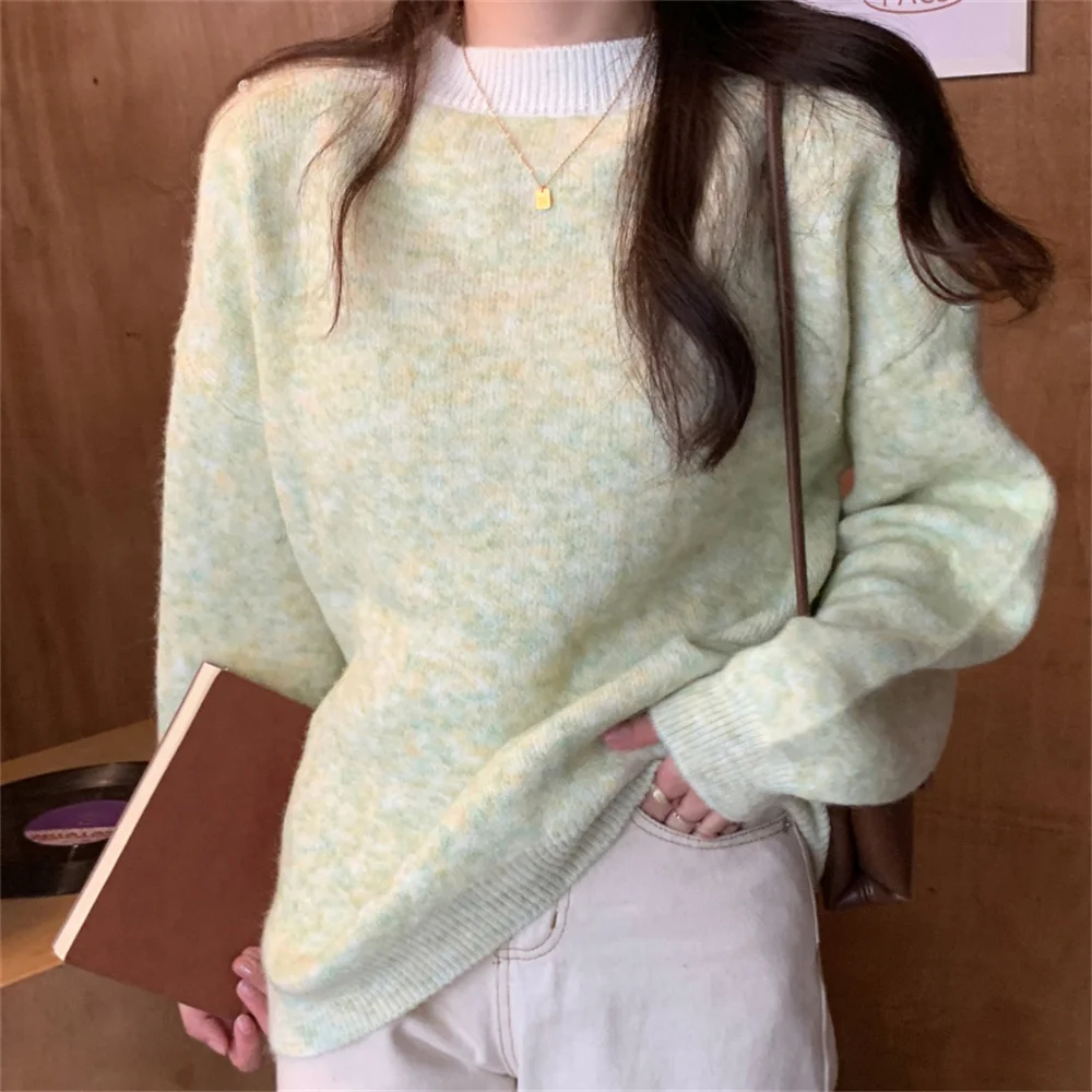 HziriP Loose Chic Knitted Sweaters Women Hot Outwear Pullover Femme 2021 OL Stylish Warm Slim Autumn Gentle Streetwear Jumpers pink cardigan Sweaters