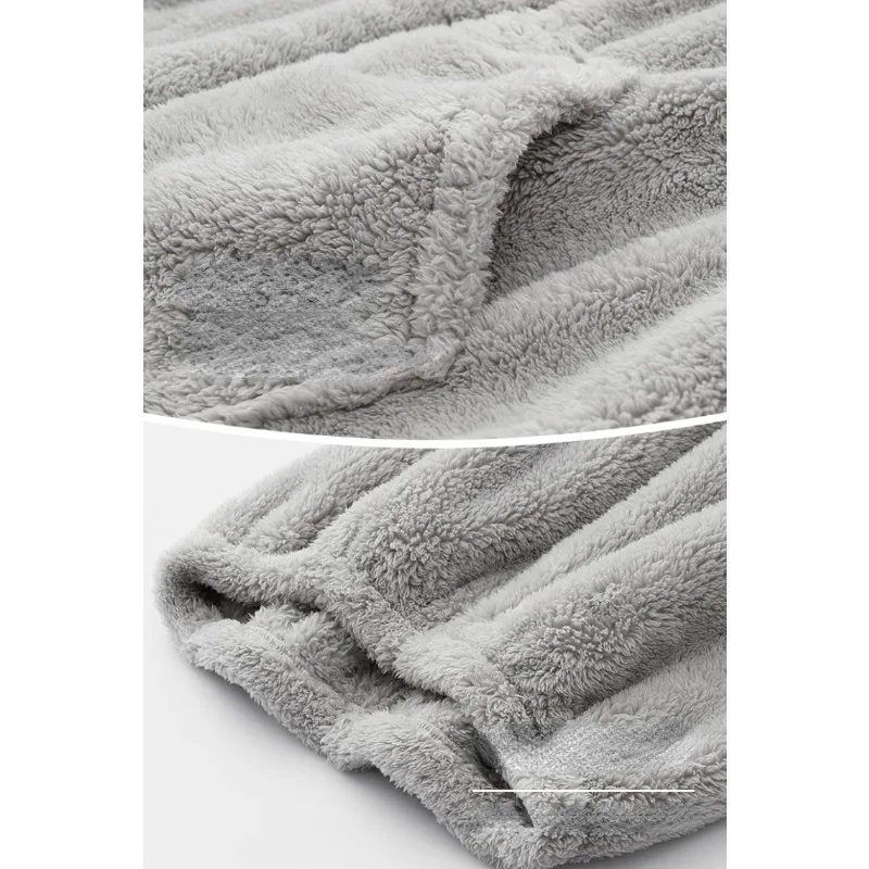 2023 new Autumn and Winter Loungewear Coral Velvet Pajamas Men's Thickened Plush sleepwear Warm Zipper Set Casual Homewear