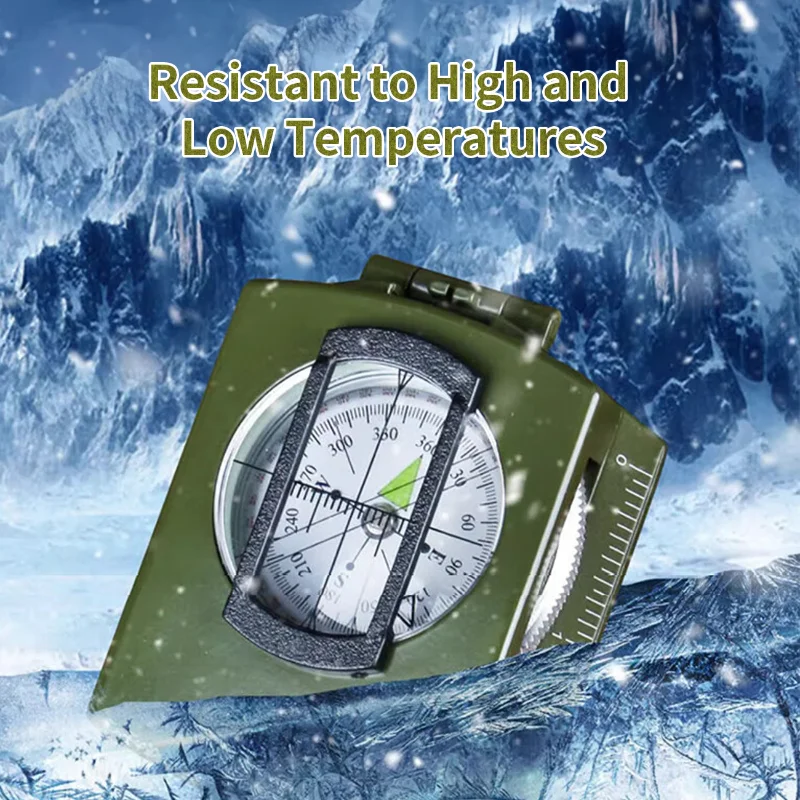 Outdoor Waterproof Compass Tactical Survival Compass High Precision Professional Metal Aiming Compass Exploration Geology