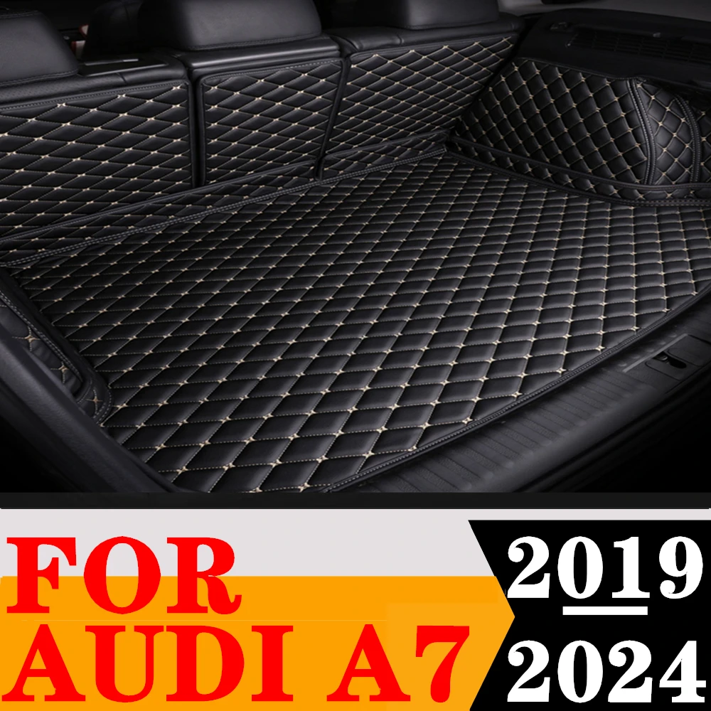 

Custom Full Set Car Trunk Mat For AUDI A7 2024 2023 2022 2021 2020 2019 Rear Cargo Liner Tail Boot Tray luggage Pad Carpet Parts