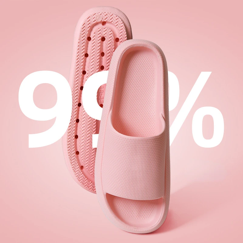 

Thick Platform Shoes Cloud Slippers Summer Flip Flops Women Non-slip Bathroom Shoes Home Mute Slides EVA Soft Couples Sandals