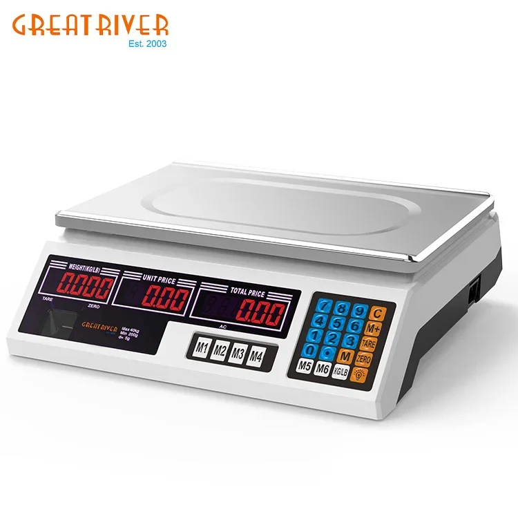 40kg Weighing Scales Manufacturer Caminadora Industrial Weiging Scale Digital Computing Scale Weight Function 3 Years LED CE