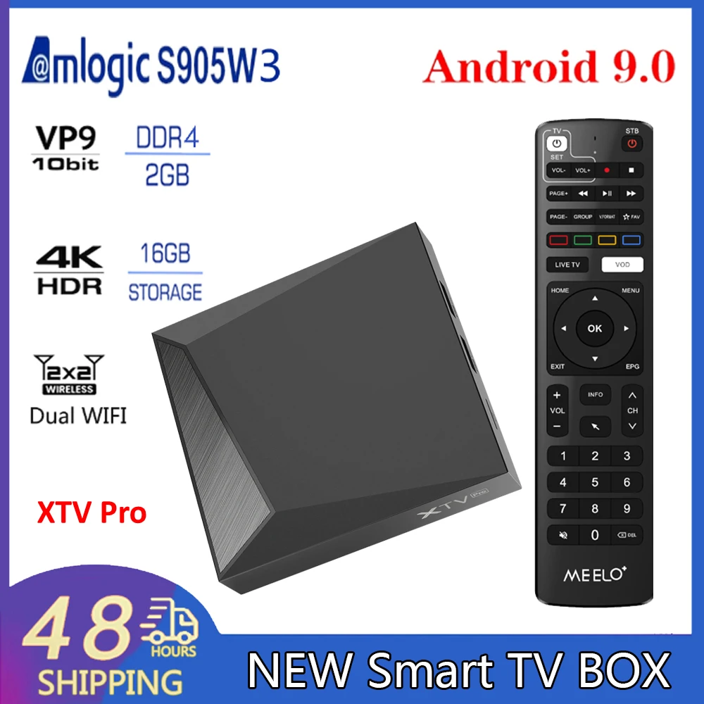 Xtv Pro Amlogic S905X3 Smart Android Tv Box Xtv Pro Lan 1000M Hdr10 2.4G/5G Dual Wifi Android 9.0 Av1 Bt4.0