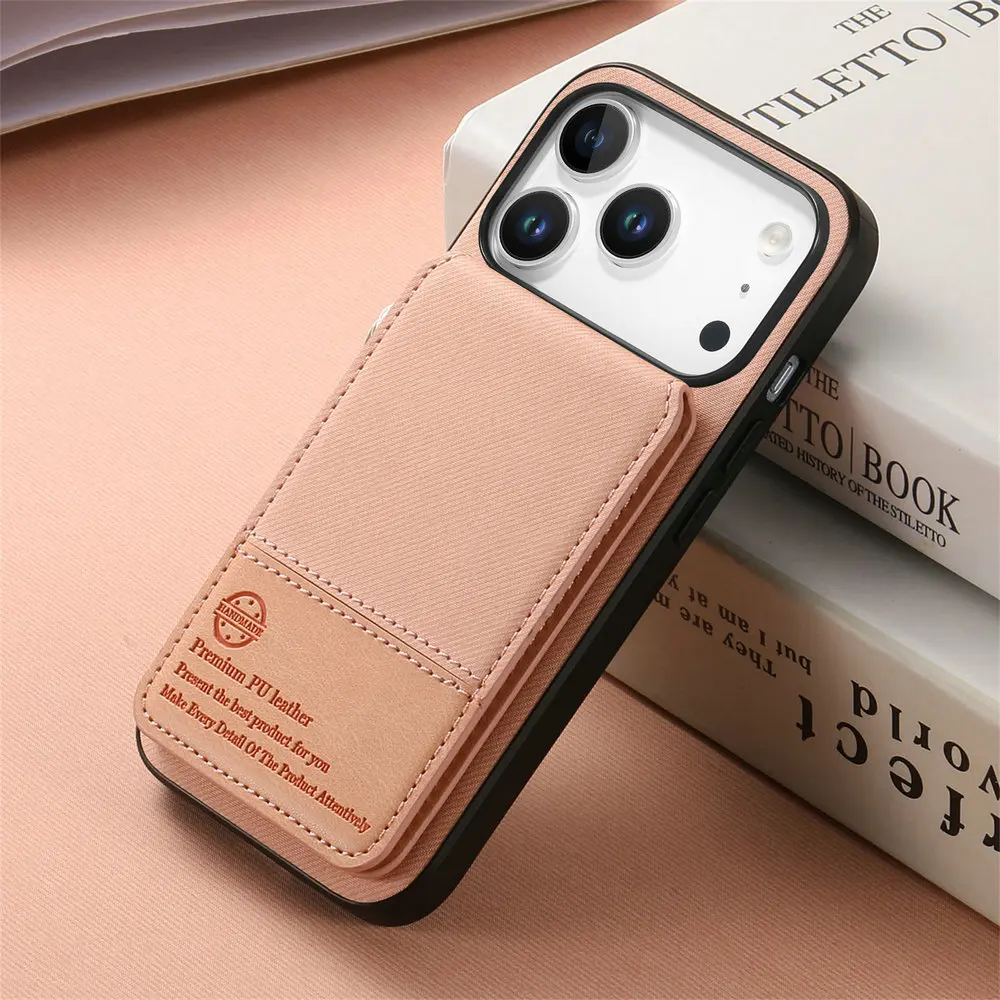 Elegant RFID Blocking Leather Card Holder Phone Case - Premium Protective Cover