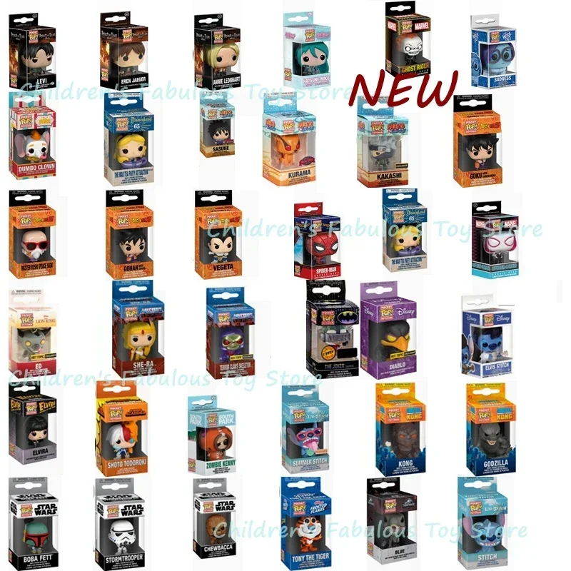 thumbnail image 2 of Llaveros Funko POP 2024 Dragon Ball Star Keychain Wars Spiderman Attack on Levi Toy STITCH Rick Kurama Todoroki Figura Juguetes, 2 of 5