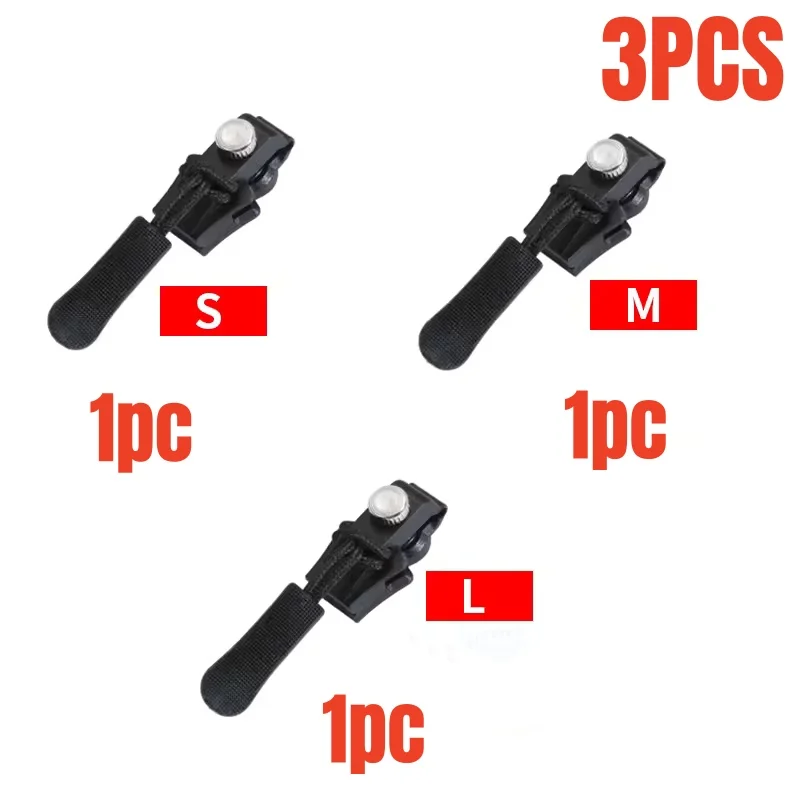 3-12Pcs Universal Zipper Repair Kit Quick Instant Detachable Zipper Head Replacement Zipper Slider Pull Jacket Bags Coat DIY Sew