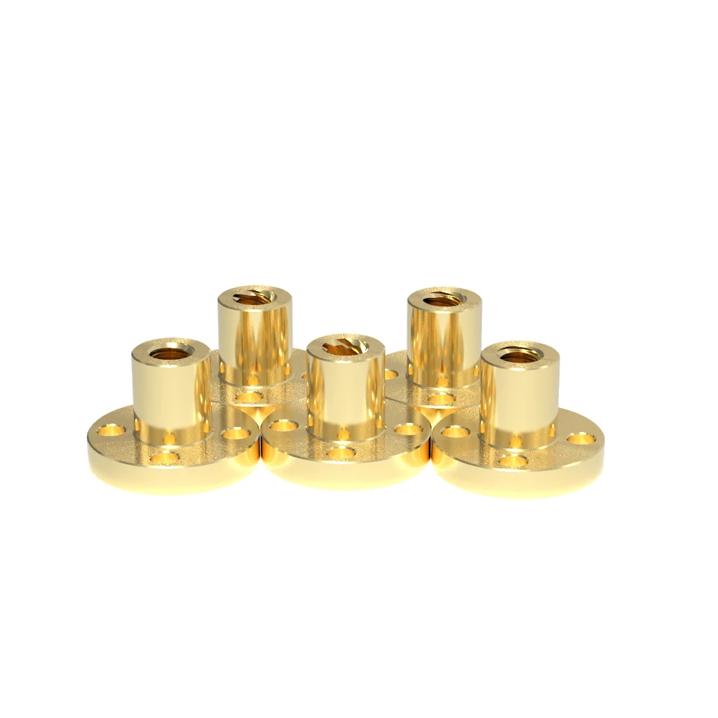 T6 Thread 6mm Trapezoidal Lead Screw Lead with Brass Nut 1mm 2mm 4mm 6mm 12mm Length 100mm150mm200mm250mm3d printer accesoires