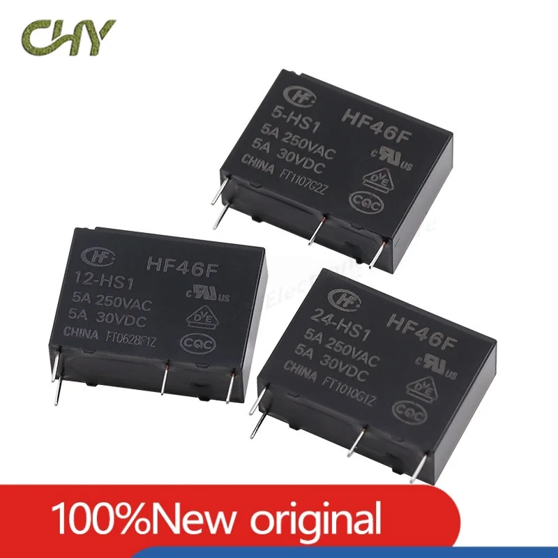 Enhanced Relay Set - 5 Pieces, 4-Pin, Normally Open, 7A 250VAC Capacity