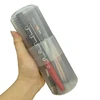 1PC Transparent Adjustable Height PVC Makeup Brush Holder Display Storage Cup Organizer With Lid Dustproof Toiletry Package Box 4