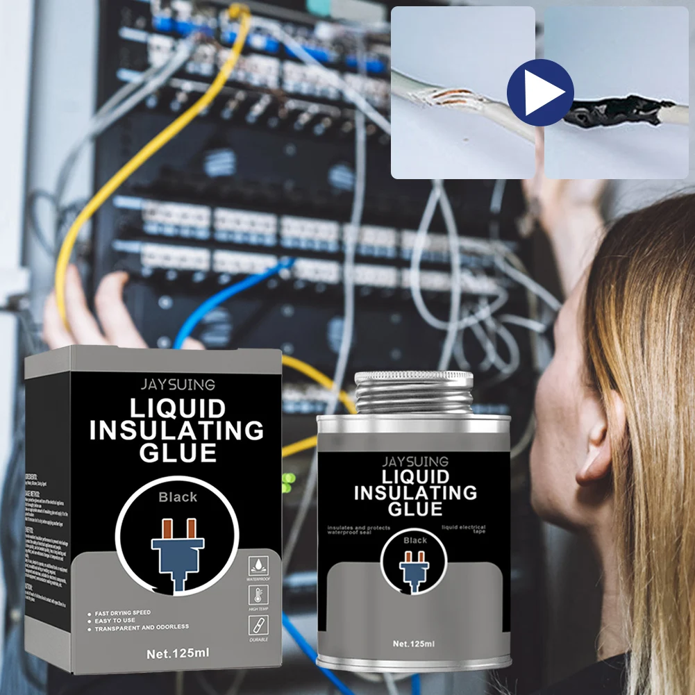 Description Picture 5 of item125ml Liquid Electrical Tape High-Temperature Resistant Liquid Insulation Paste Sealant Cable Repair Paste for Indoor Outdoor