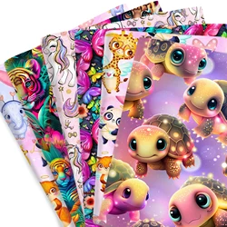 50*45cm/50*145cm Colorful Animals 100% Pure Or Polyester Cotton Material Patchwork Sewing Fabrics Quilt Needlework DIY Cloth