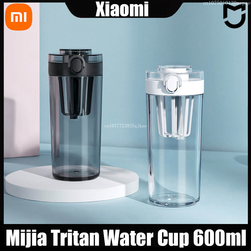 Xiaomi Mijia Tritan Water Cup 600ml Large Capacity Sports Plastic Cup Multifunctional Fitness Shaker Cup with Tea Filter