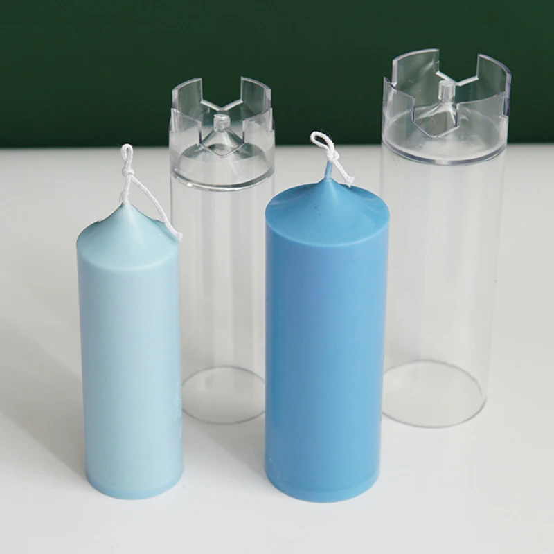 Muffa Cilindrica Della Candela Della Guglia Della Chiesa Stampi Per Cera Di Plastica Trasparente A Forma Geometrica Fai Da Te Strumento Per La Produzi