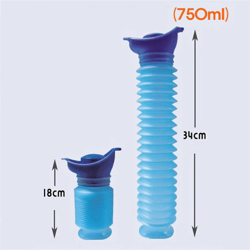 750ML 휴대용 소변 주머니 소변기 위생적인 누출 방지 화장실 자동차 여행 접이식 여성 남성 용 소변기 배변 훈련용 변기