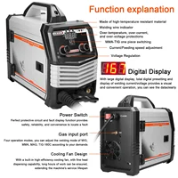 Multifunctional 4in1 MIG MMA MAG TIG-160C Inverter Welders Multipurpose Portable Electric Welding Machine Intelligent Welders 2
