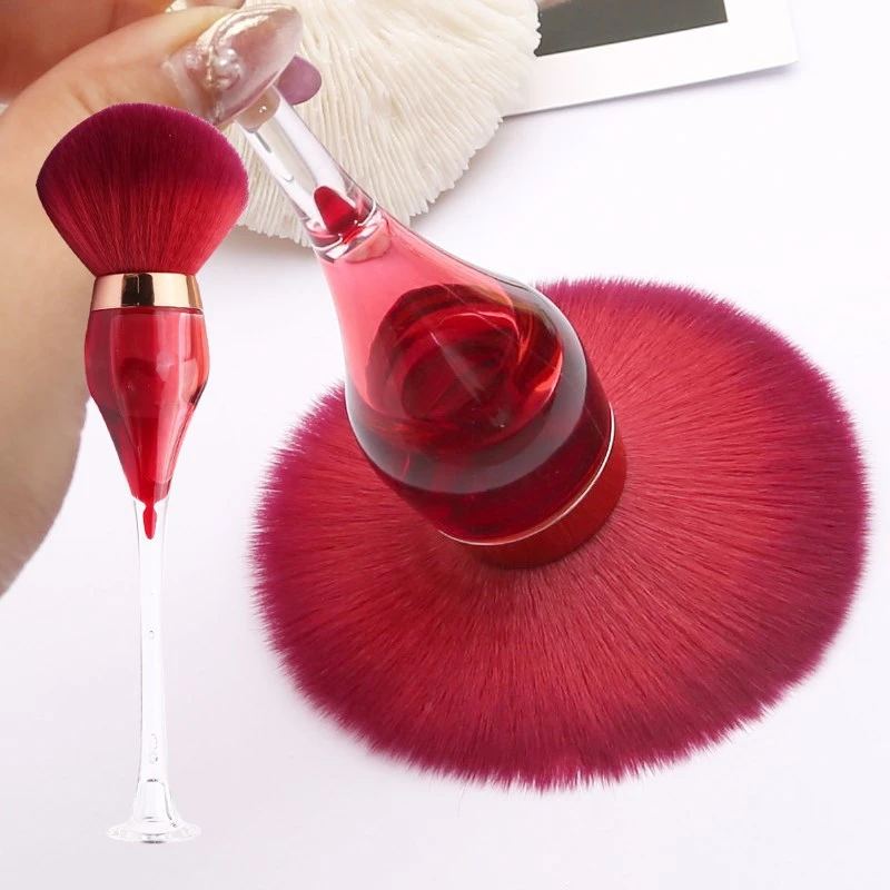 Soft Fluffy Makeup Brush Loose Powder Blush Brush Creative Red Wine