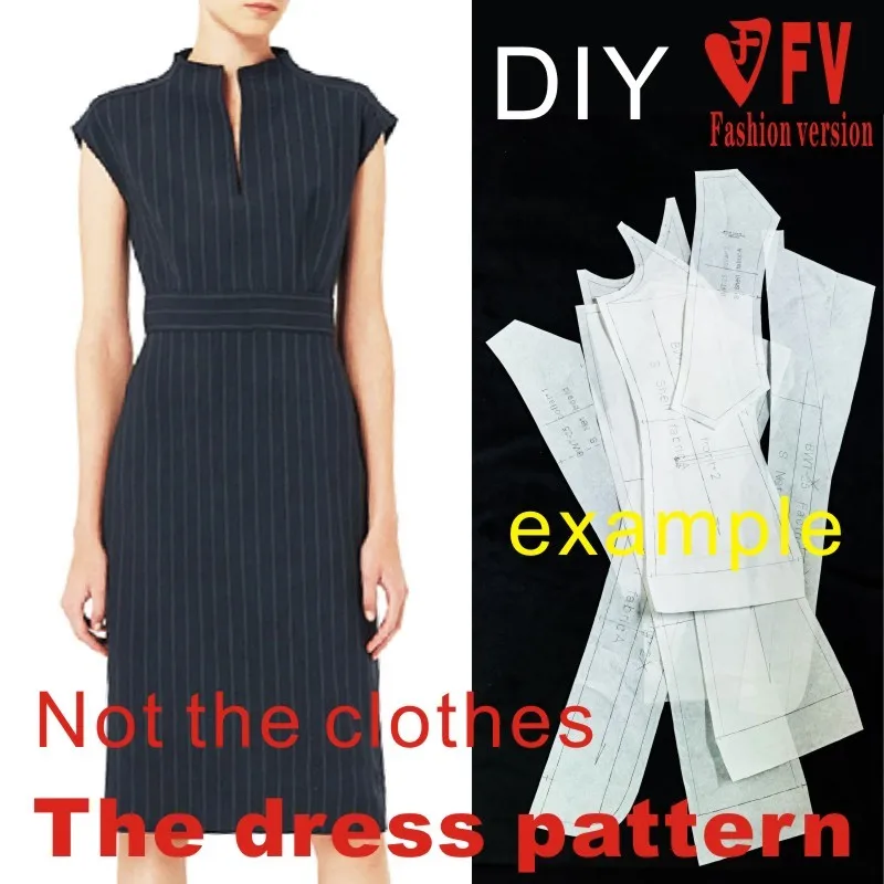 Dresses Sewing Pattern Template Cutting drawing Clothing DIY ((Not selling clothes)) BLQ-237