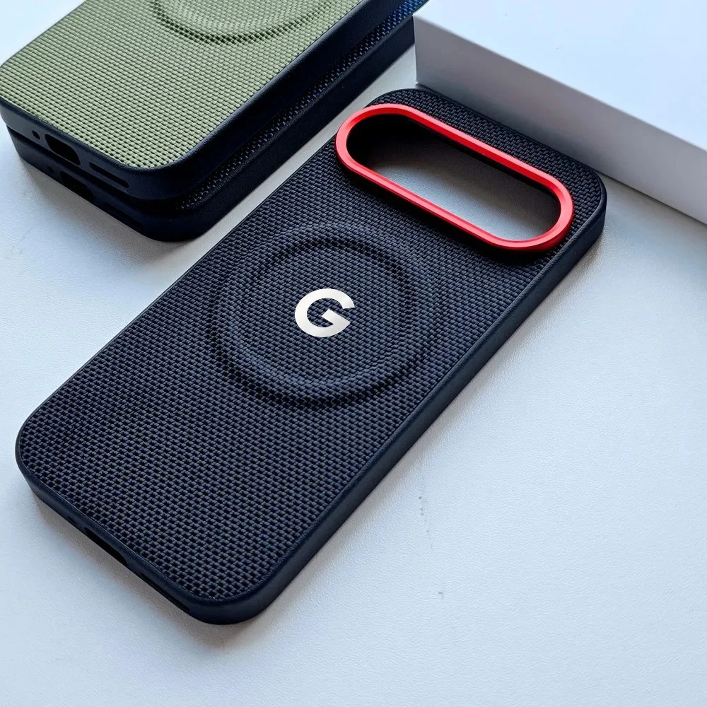 Luxury PU Weave Leather Texture Magnetic Phone Case - Shockproof, Wireless Charging Compatible, Protective Cover