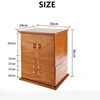 Modern Wooden Jewelry Box Organizer Large Capacity Retro Solid Wood Jewelry Earrings Storage Box Home Princess European Style B 6