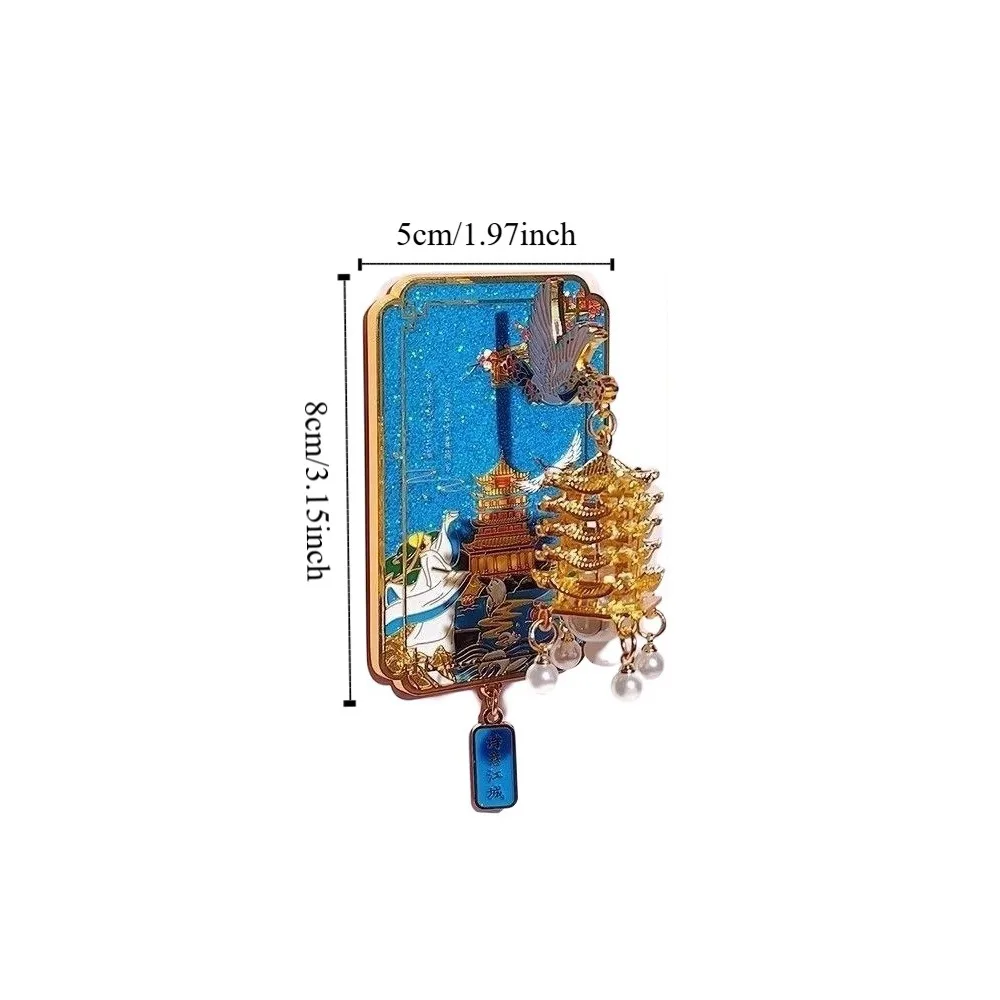 Exquisite Luminous Refrigerator Sticker Decorative Personality Refrigerator Magnets Three-dimensional Alloy Magnetic Sticker