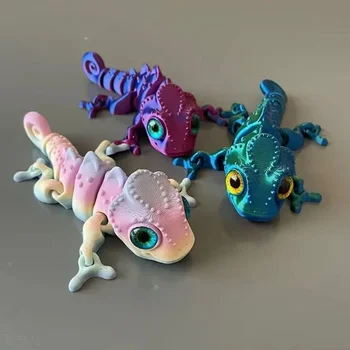 3D Printed Movable Chameleon Figure 1