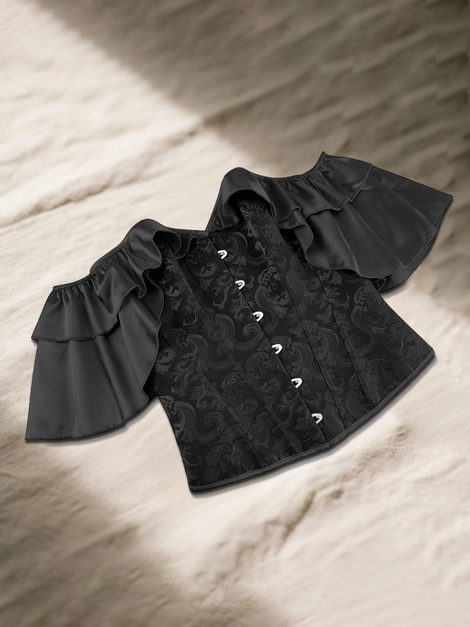 Elegant Lace-Up Corset Bustier with Floral Embroidery Detailing and Sweetheart Neckline for a Chic Look