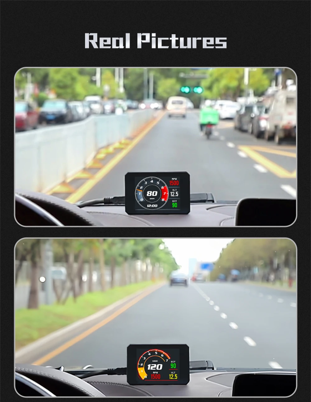Head Up Display HUD Display P16 OBD OBD2 Head Up Display Car Digital Speedometer