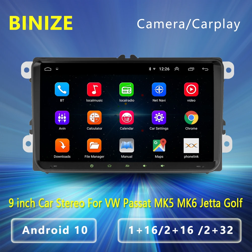 

2din Android 10 Car Radio Multimedia Player Carplay For Volkswagen VW Polo Jetta Skoda Golf 9in Autoradio Stereo GPS Navigation